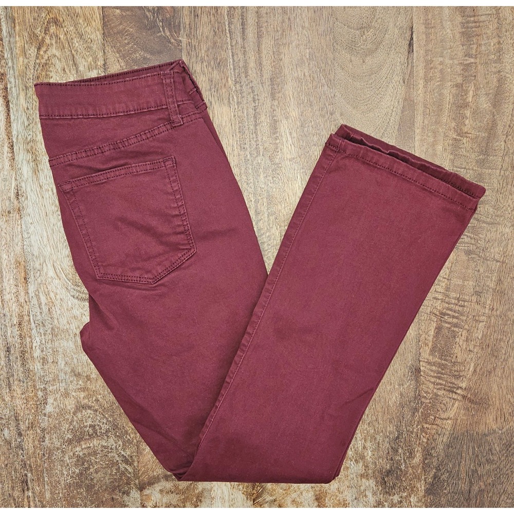 Sonoma Bootcut Jeans Womens 8S Burgundy Stretch Mid Rise Americana Y2K Core